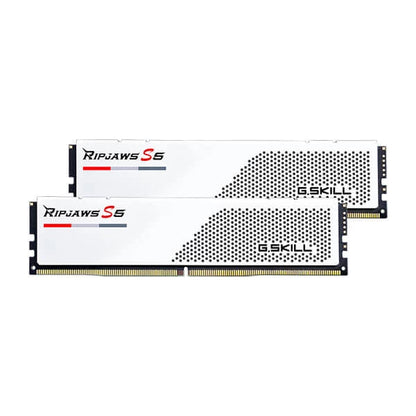 G.Skill Ripjaws S5 32GB (16GBx2) DDR5 6000MHz Desktop RAM (White)